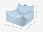 Outdoor Sitzsack & Ottoman-Set Farbe Azure – Bild 9