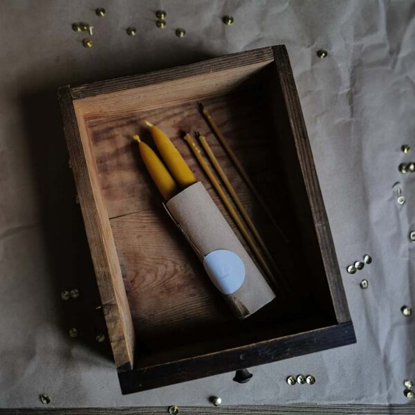 Classic Beeswax Tapers, 2er Set, OVO Things