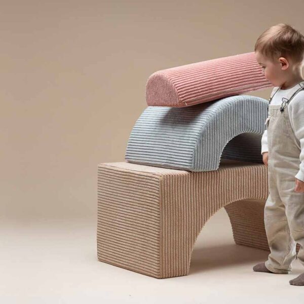 Schaumstoff Spielset 'Regenbogen' beige 3-tlg