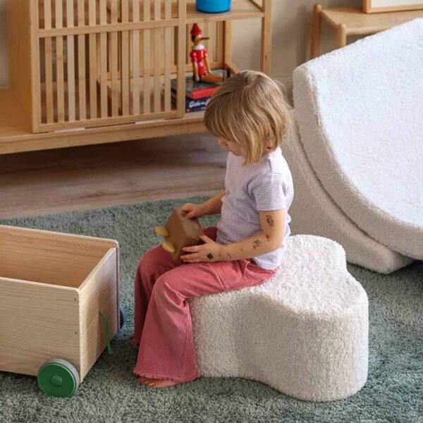 Sitzpuff Cremeweißer Cloud