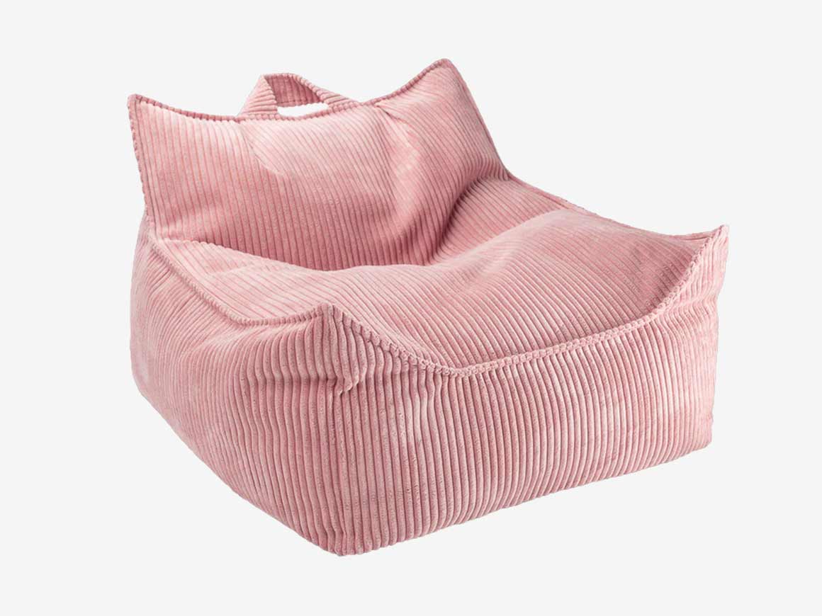 Kindersessel-Sitzsack-cord-pink-mousse-wigiwama-1.jpg Kindersessel & Sitzsack, Kord Pink mousse, Altrosa – Bild 1