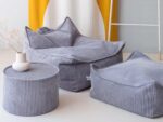 Kindersessel & Sitzsack, cord blueberry blue – Bild 2