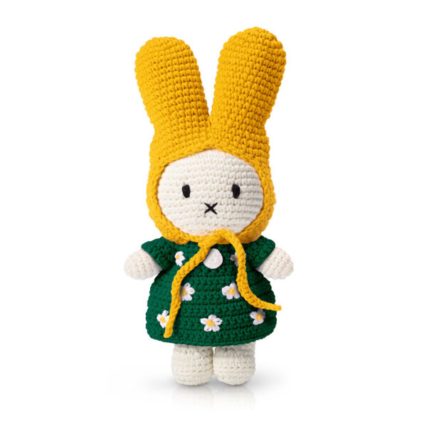 MIFFY gehäkeltes Kuscheltier - grün gelbes Outfit