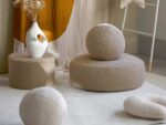 Sitzpuff Teddy beige – Bild 3