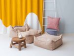 Kindersessel & Sitzsack, cord brown sugar – Bild 5
