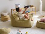 Kindersessel & Sitzsack, teddy matcha