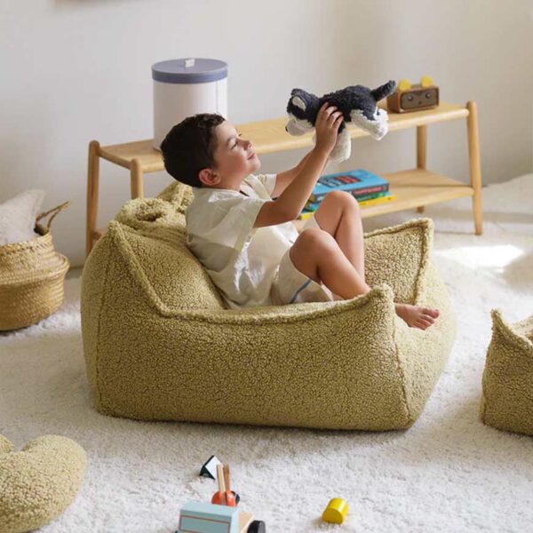 Kindersessel & Sitzsack, teddy matcha