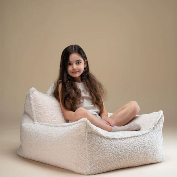 Kindersessel & Sitzsack, teddy cream