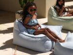 Outdoor Sitzsack & Ottoman-Set Farbe Azure – Bild 2