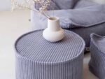 Sitzpuff Cord Blueberry Blue – Bild 2