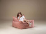 Kindersessel & Sitzsack, Kord Pink mousse, Altrosa – Bild 5