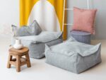 Kindersessel & Sitzsack, cord peppermint green – Bild 5