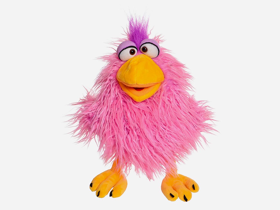 Pfraedarike-Piepspatz-living-puppets.jpg Pfrädarike Piepspatz, Handpuppe – Bild 1