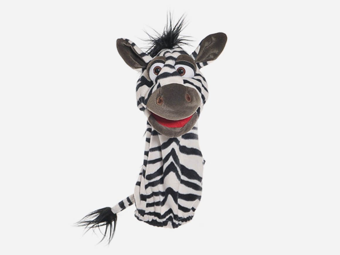 Quasselwurm-Zebra-W574.jpg Zebra, Handpuppe – Bild 1