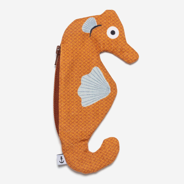 Orange Seahorse Täschchen