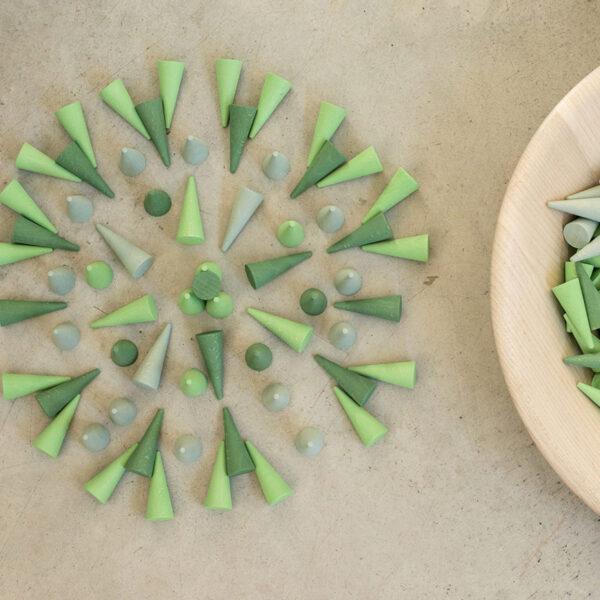 Mandala Green Cone, 36 Teile, Holzspielzeug