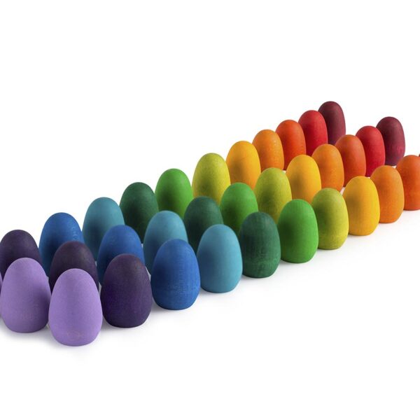 Mandala Rainbow Eggs, 36 Teile, Holzspielzeug