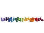 Mandala Rainbow Mushrooms, 36 Teile, Holzspielzeug