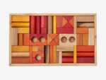 Bauklötze Warme Töne, 54 Stück in Holzbox WOODEN STORY – Bild 3