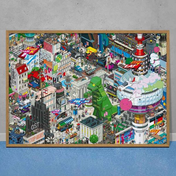 Berlin, Pixorama Pixelkunst-Poster