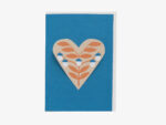 HEART card acorns - blue