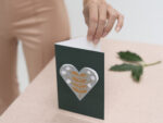 HEART card snowball – dark green