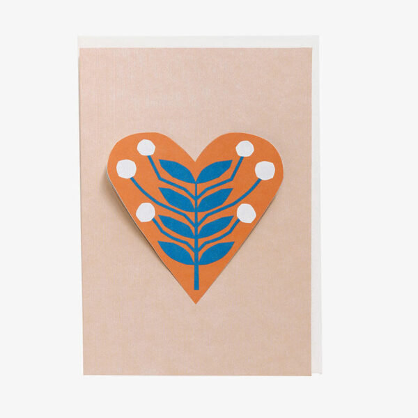 HEART card snowball – light pink