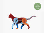 Cat, Katze 3D Anhänger