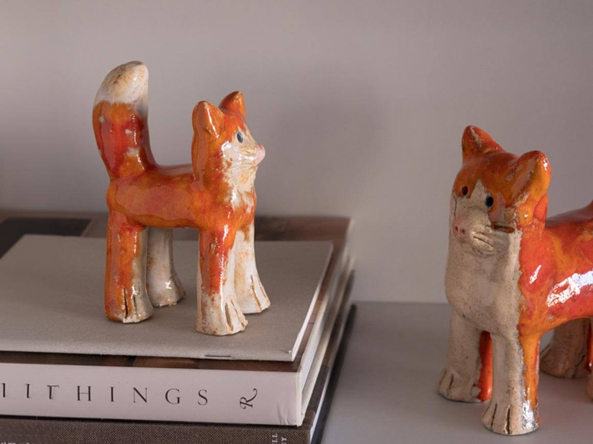 Kleine-Orange-Katze-QuickHoneyCeramics.jpg Kiezkatze Caramello NO.1 – Bild 1
