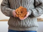 Lovi Decor Flower 15cm, cinnamon brown