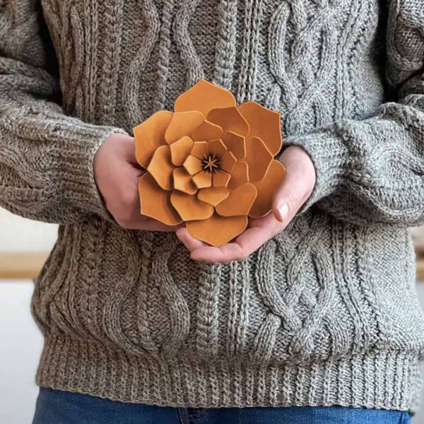 Lovi Decor Flower 15cm, cinnamon brown