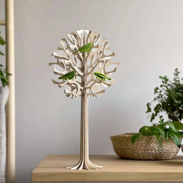 Lovi Tree with Minibirds 34 cm, natural wood