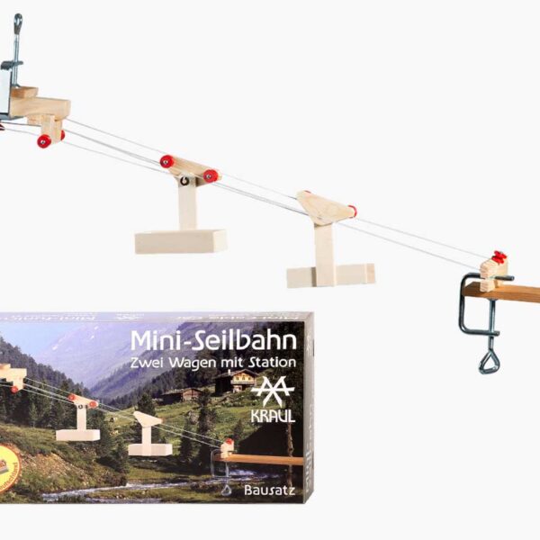 Mini Seilbahn mit 2 Wagen und Sation