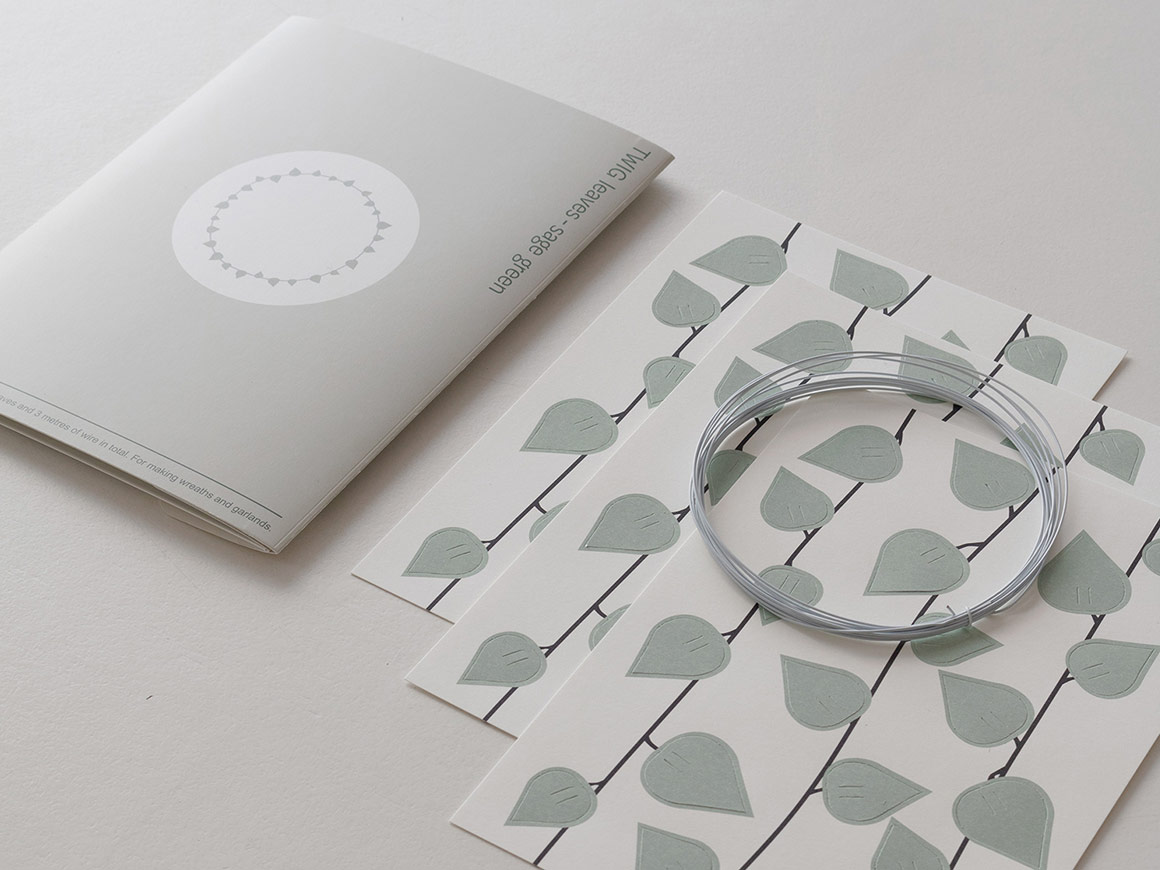 Papierkranz.jpg twig leaves SAGE GREEN – Bild 7
