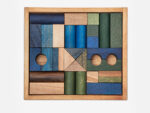 Bauklötze Kalte Töne, 30 Stück in Holzbox, WOODEN STORY – Bild 3