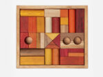 Bauklötze Warme Töne, 30 Stück in Holzbox, WOODEN STORY – Bild 2