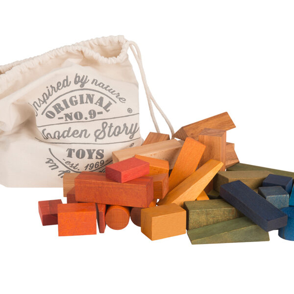 Bauklötze Regenbogen XL, 50 Stück WOODEN STORY