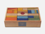 Bauklötze Regenbogen XL, 63 Stk. Holzbox WOODEN STORY