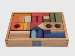 Bauklötze Regenbogen, 30 Stück in Holzbox WOODEN STORY
