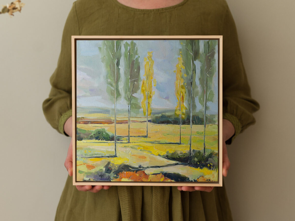 Wald-Wiese-2.jpg "Wald & Wiese II" Öl auf Leinwand, Unikat – Bild 1