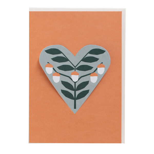 HEART card acorns - brique