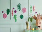 Tropical Leaves Pop out, Wanddeko