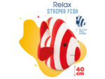 Kuschelkissen - Gestreifter Fisch rot, 40cm – Bild 4