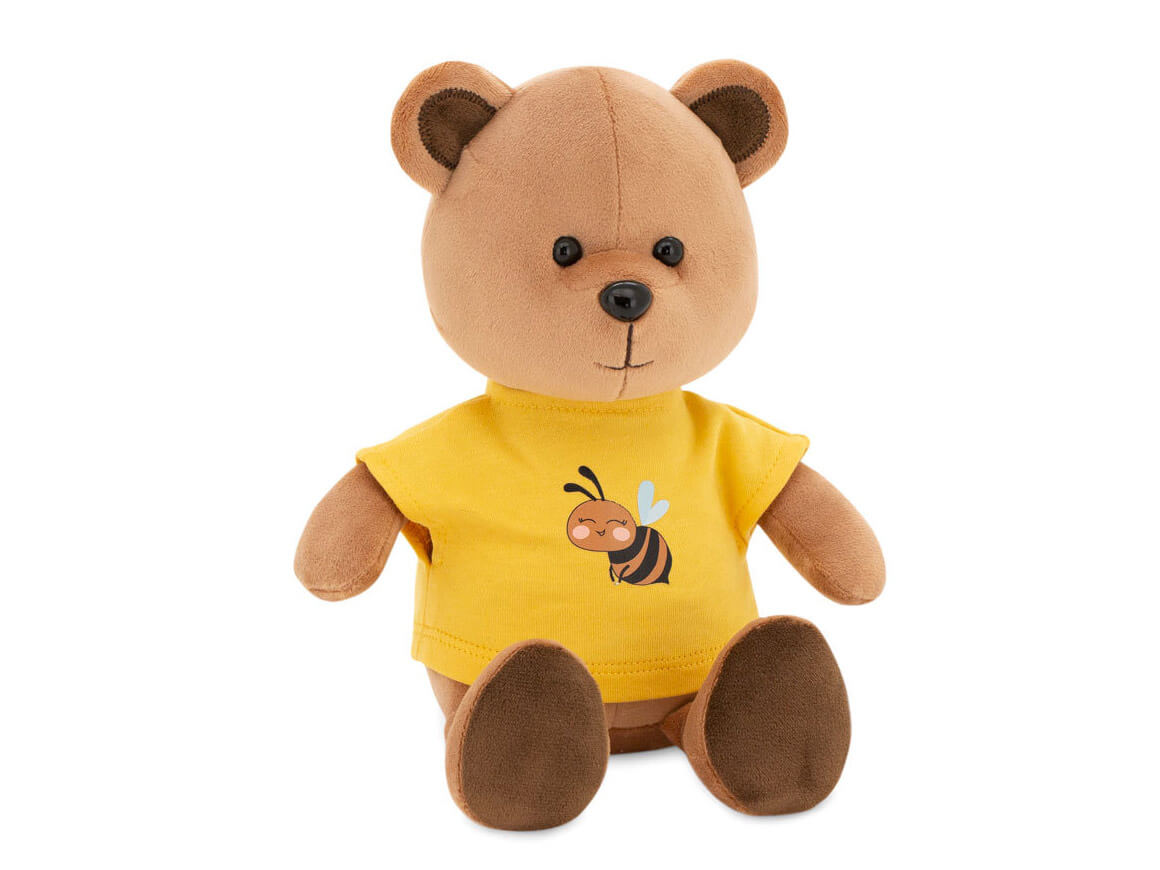 Teddybaer-Orange-toys-kaufen.jpg Bär im Bienenhemd, 20 cm – Bild 1