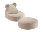 Teddy Sitzsack und Ottoman Set Biscuit beige