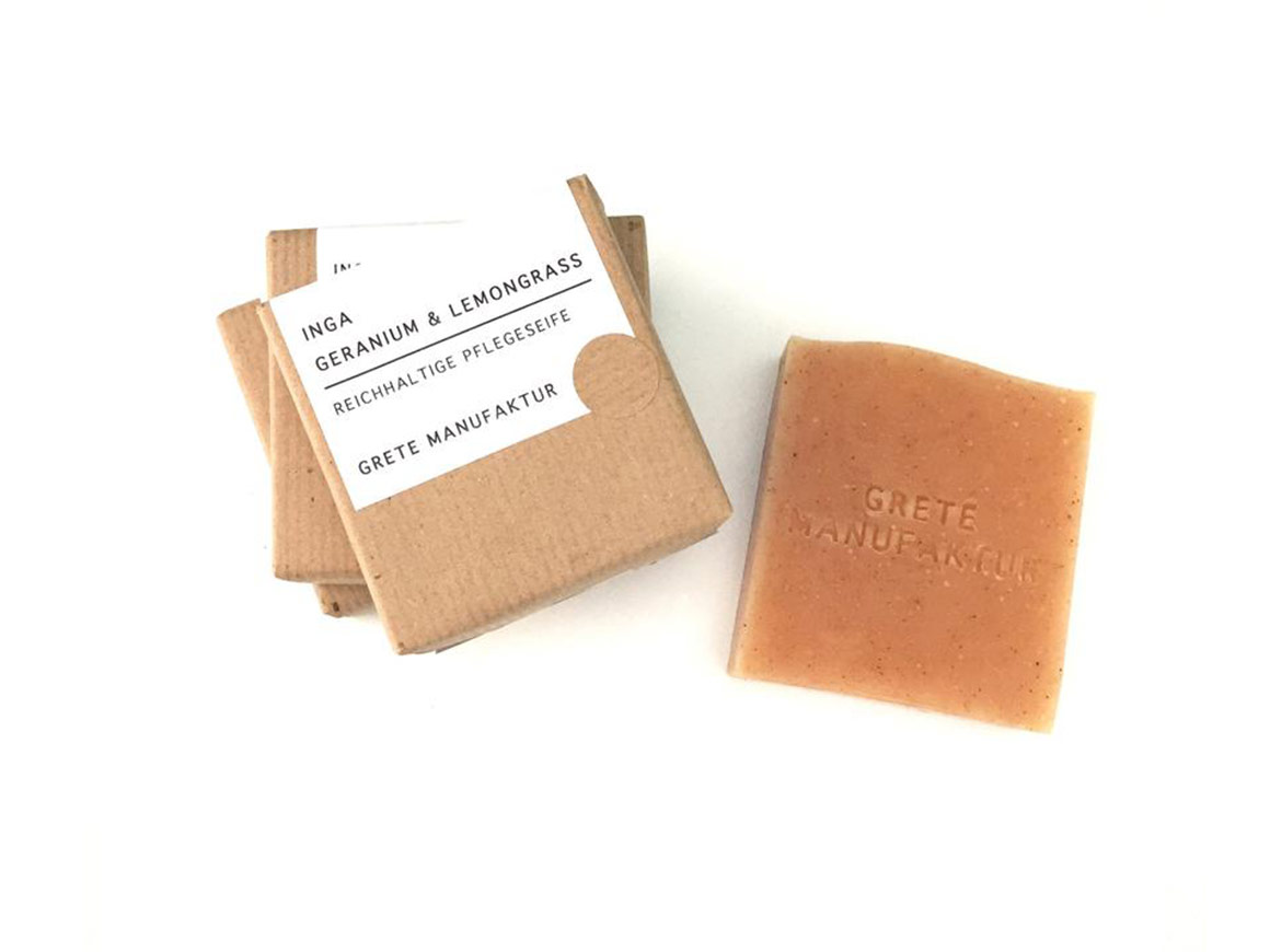 Grete-Manufaktur-Inga.jpg INGA Geranium & Lemongrass | Reichhaltige Pflegeseife, orange – Bild 1