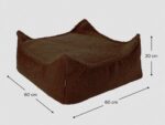 Set Kindersessel Sitzsack & Ottoman – Haselnussbraun – Bild 8
