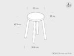 Hocker aus Birkenholz, ERNST – Bild 2