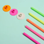 5 Mini Candles, Color Mix NEON – Bild 2