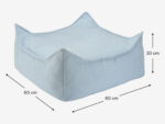 Outdoor Sitzsack & Ottoman-Set Farbe Azure – Bild 8